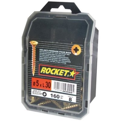 VYNEX Vis bois anti-fendage - D 5x30mm -pozi-acier bichromat&eacute;