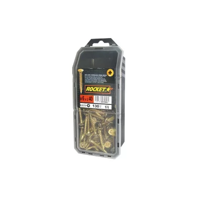 ROCKET Vis bois anti-fendage - D 6x40mm -pozi-acier bichromat&eacute;