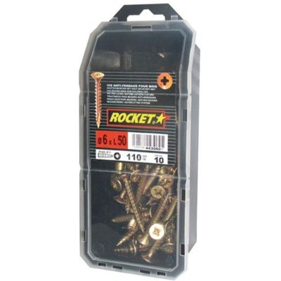 VYNEX Vis t&ecirc;te frais&eacute;e posidriv acier 6x50-vybac 100 pi&egrave;ces