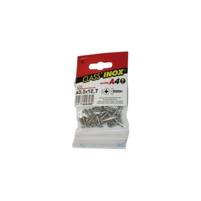 VYNEX Vis tole t&ecirc;te cylindrique Pozi 3.5x12.7 A4 Class Inox x26