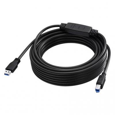 VISION  C&acirc;ble Usb-a Vers Usb-b Tc 10musb3.0+/bl