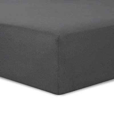 VISION  - Drap housse Anthracite - 160x200cm - 100% coton