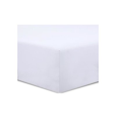 VISION  - Drap housse Blanc - 140x190cm - 100% coton