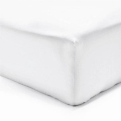 VISION  - Drap housse Blanc - 160x200cm - 100% coton