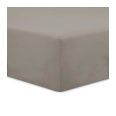 VISION  - Drap housse Taupe - 180x200cm - 100% coton