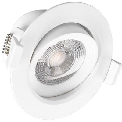 MIIDEX LIGHTING Vision-EL 776323 Spot LED Plafond, PC, 7 W, Blanc, (H x &Oslash;) -44 x 90 mm