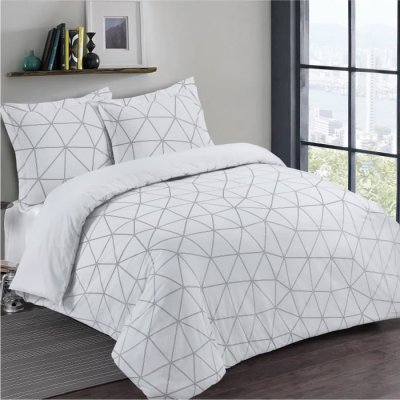 VISION  Parure De Couette Hugo - Housse De Couette 240x260cm + 2 Taies D'oreiller