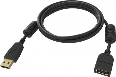 VISION  Professional Usb-a Male To Usb-a Female Cable 2 M Argent&eacute;