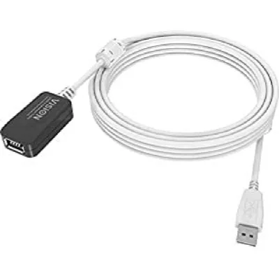 VISION  Professional Usb-a Male To Usb-a Female Cable 5 M Blanc