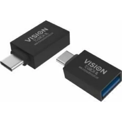 VISION  Professional Usb-a To Usb-c Adapter Argent&eacute;