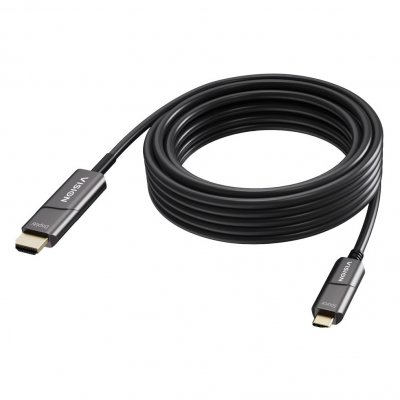 VISION  TC 10MUSBCHDMI+/BL, 10 m, USB Type-C, HDMI Type A (Standard), M&acirc;le, M&acirc;le, Droit