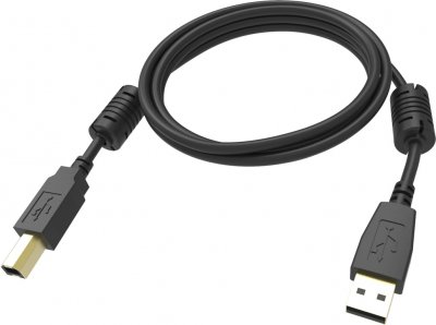 VISION  TC 2MUSB/BL 1 c&acirc;ble USB 2 m USB 2.0 USB A USB B Noir