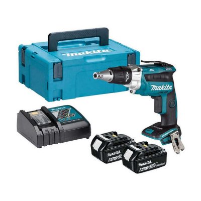 MAKITA Visseuse plaque de pl&acirc;tre 18V Li-Ion BL (2x5,0 Ah) -  DFS250RTJ