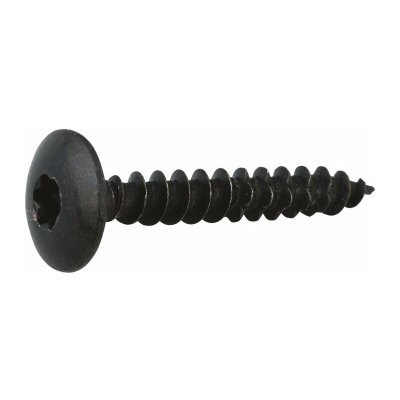 VISWOOD  3137040 Bo&icirc;te de 100 Vis &agrave; penture 6 lobes Filetage total 7,0 x 40 Acier Zingu&eacute; Noir