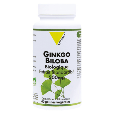VIT ALL+ Vit'All+ Ginkgo Biloba Bio Extrait Standardise 500mg 60 G&eacute;lules