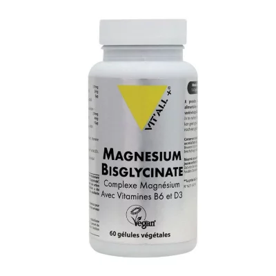 VIT ALL+ Vit'All+ Magn&eacute;sium Bisglycinate Avec Vitamines B6 Et D3 60 G&eacute;lules