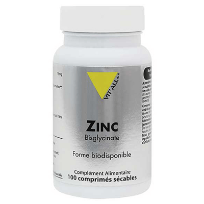 VIT ALL+  Zinc Bisglycinate 30mg 100 comprim&eacute;s s&eacute;cables