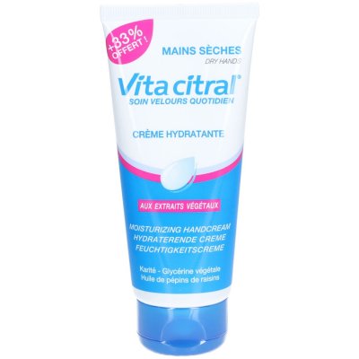 VITA CITRAL  Cr&egrave;me Hydratante Mains S&egrave;ches 100mL + 33% offert