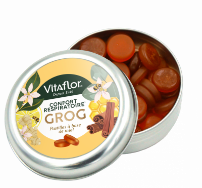 VITAFLOR  Pastiles pour la Gorge Formule Grog 1g 45 pastilles