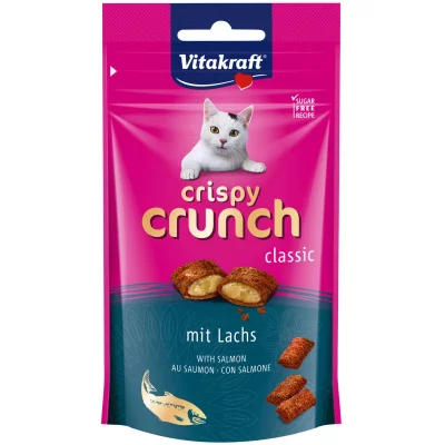 VITAKRAFT  Crispy Crunch Classic au saumon snack pour chat (60 g) 2 paquets 