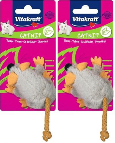 VITAKRAFT  Jouet Souris avec Herbe &agrave; Chat &agrave; l'Int&eacute;rieur