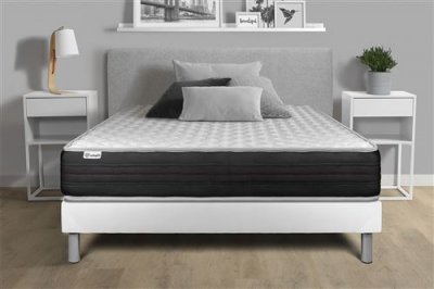 VITALIT  - Ensemble matelas sommier vitalmemo one 160 x 200 cm - Couleur: Gris - Gris