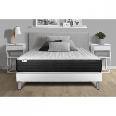 VITALIT  - Ensemble matelas sommier vitalmemo one 90 x 190 cm - Couleur: Gris - Gris