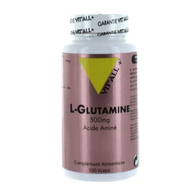 VIT ALL+ Vitall+ L-Glutamine Vitall+ : Conditionnement - 100 g&eacute;lules v&eacute;g&eacute;tales