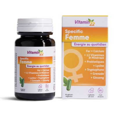 INELDEA Vitamin'22 Femme Action Tonifiante 60gelules 