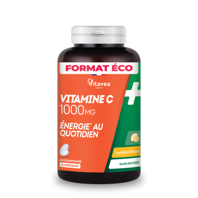 VITAVEA Vitamine C 1000 mg 60 comprim&eacute;s Energie au quotidien  Sant&eacute;
