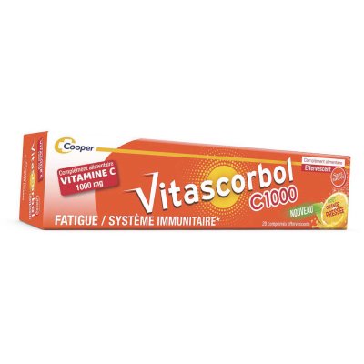 VITASCORBOL Vitamine C1000 20 comprim&eacute;s effervescents 