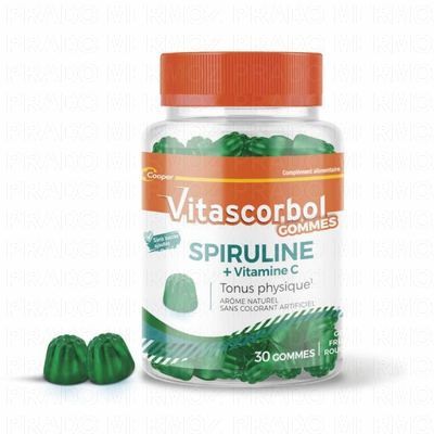 VITASCORBOL  Spiruline + Vitamine C Tonus physique x30gummies