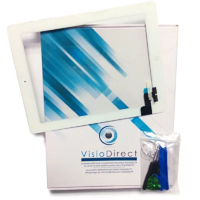 GENERIQUE Vitre ecran tactile pour iPad mini touch blanc, avec IC et bouton + outils - Visiodirect -