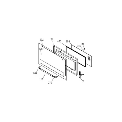 AIRLUX Vitre Expterieure Repere 295 Pour Cuisiniere  - Z57i288