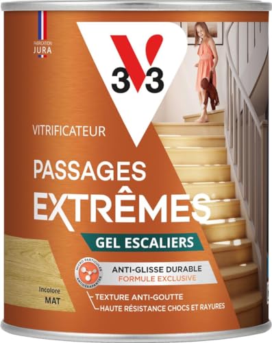 V33 Vitrificateur gel escalier , incolore mat, 0.75 l