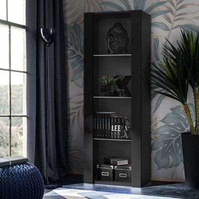 Vitrine Armoire Komodee TIVOLI - sans LED - Noir - 55 x 159 x 35 cm