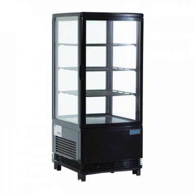 POLAR PRO Vitrine R&eacute;frig&eacute;r&eacute;e de Comptoir - 68 litres Noire - Polar 