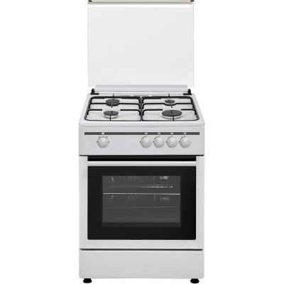 VITROKITCHEN  CB55BB Cuisini&egrave;re &agrave; Gaz Butane 4 Zones + Four Blanc