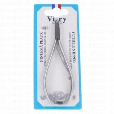 VITRY  Pince &agrave; Peaux Inox Mat avec Fermoir 12cm