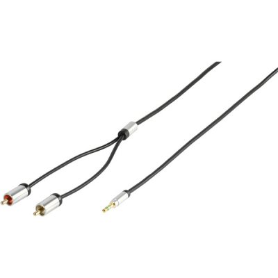 VIVANCO  41202 c&acirc;ble audio 1,2 m 2 x RCA 3,5mm Noir - Neuf