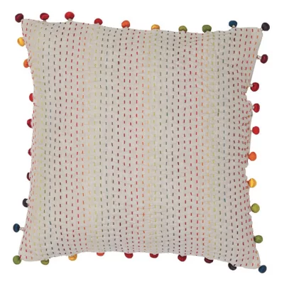 Vivaraise Coussin Pompons 45 X 45 Cm Gastounet Multico