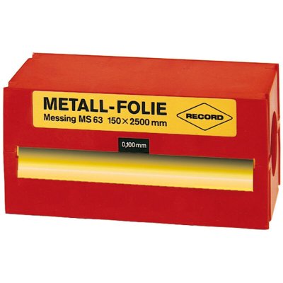 RECORD Vogel Rouleau De Sangle Calibr&eacute;e Laiton 2.5 M X 150 Mm 0.2 Mm