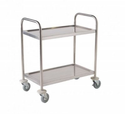 VOGUE  Chariot De D&eacute;barrassage en Inox - 2 Niveaux - L 855 x P 455 mm