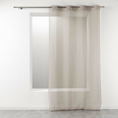 Voilage en Etamine Crash en 140 x 280 cm Taupe 140 x 280 cm