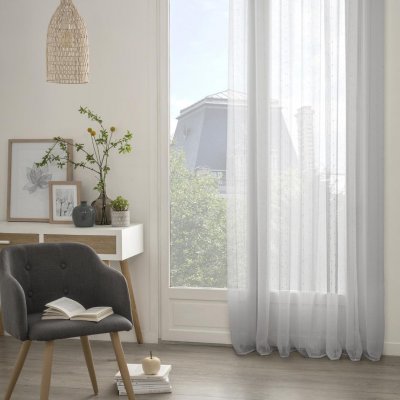 Voilage gris Anissa 140X240 Atmosphera cr&eacute;ateur d'int&eacute;rieur - Gris