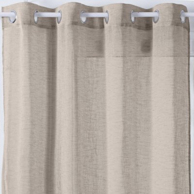 Voilage lin 140x240 - Atmosphera cr&eacute;ateur d'int&eacute;rieur - Beige