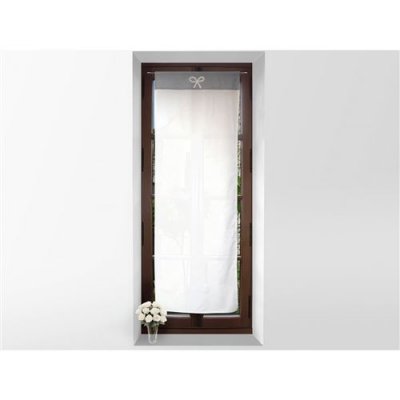 Voilage porte-fen&ecirc;tre coton 70x200 cm EMILIE gris, par Soleil d'ocre