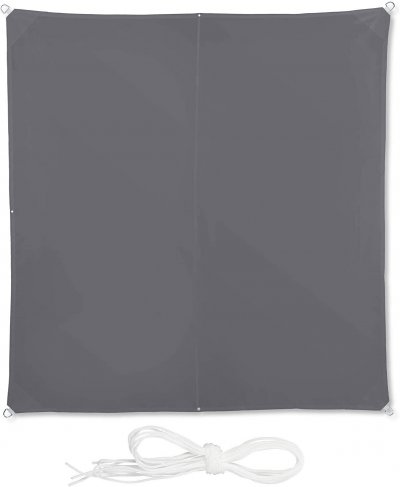 HELLOSHOP26 Voile D'ombrage Carr&eacute; 3 X 3 M Gris  13_0002929_2