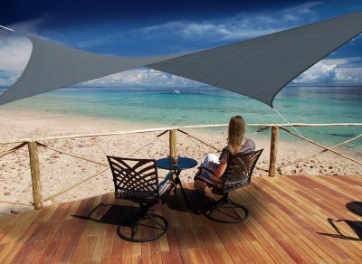 JARDILINE Voile d'ombrage rectangulaire 4 x 3 m - Austral - Ardoise - 