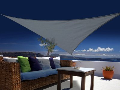 JARDILINE Voile d'ombrage triangulaire 3,60 x 3,60 x 3,60 m - Austral- Ardoise